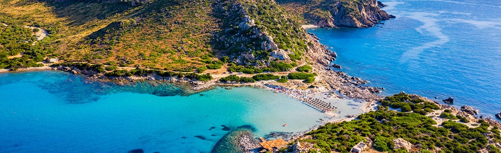 Punta Molentis Beach in Sardinia