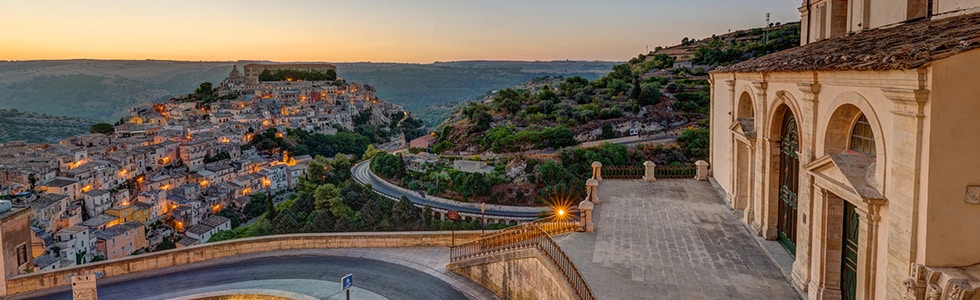 Ragusa city in Val di Noto area