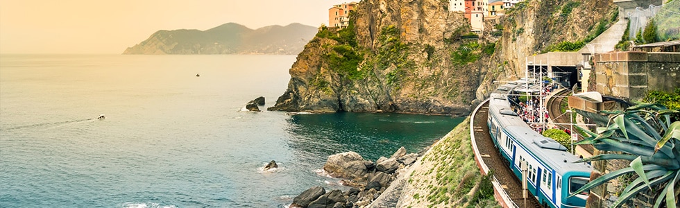 Scenic train in Italy