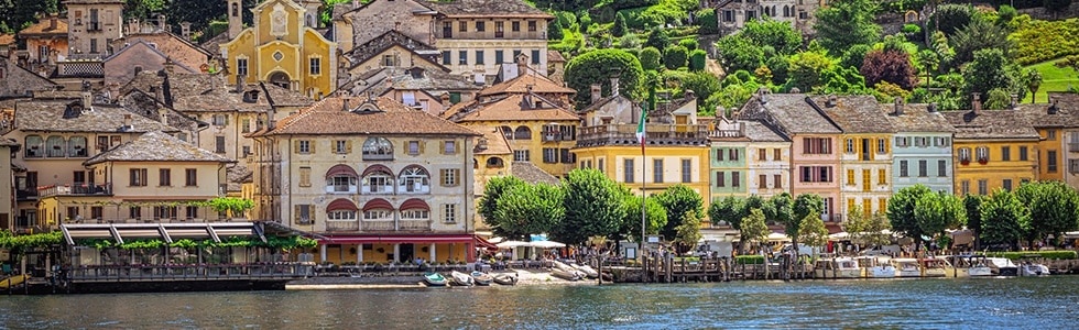 Small Italian town Orta San Giulio