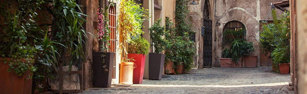 Trastevere street in Rome